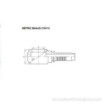 Conexiones métricas de banjo 70011